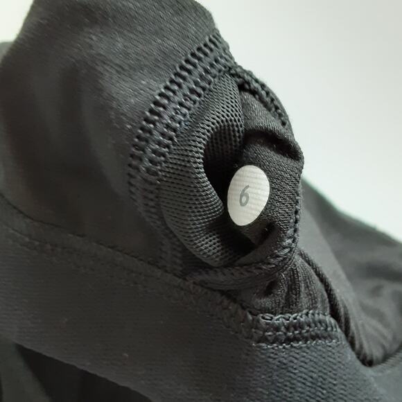 Lululemon Stash It Tank Top Black Racerback Womens 6 Ribbed Layered Sports Bra - Picture 8 of 12